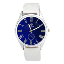 Luxury Waterproof Faux Leather Men Blue Ray Glass Sports Quartz Watch Dress Quartz Analog Watches Hour for Men  J4U66