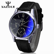 Mens watches Top Brand Luxury Fashion Faux Leather Mens Business ClockBlue Ray Glass Quartz Analog Watches J4U66