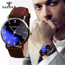 2pc Luxury Fashion Faux Leather Mens Blue Ray Glass Quartz Analog Watches Quartz-watch Relogio Masculino Feminino Montre J4U66