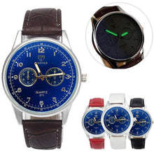 Brand Luxury Famous men watch Mens Waterproof Noctilucent Leather Blue Ray Glass Quartz Analog Watches Relogio Masculino J4U66