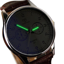 Brand Luxury Famous men watch Mens Waterproof Noctilucent Leather Blue Ray Glass Quartz Analog Watches Relogio Masculino J4U66