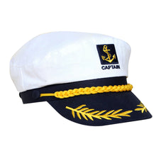 Yacht Captain Navy Marine Skipper Ship Sailor Military Nautical Hat Cap White J4U66