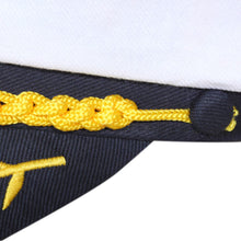 Yacht Captain Navy Marine Skipper Ship Sailor Military Nautical Hat Cap White J4U66
