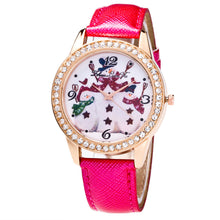 5 Colors Snowman Women Ladies Luxury Diamond Leather Quartz Wrist Dress Watch Montre femme Clock Gift J4U66