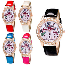 5 Colors Snowman Women Ladies Luxury Diamond Leather Quartz Wrist Dress Watch Montre femme Clock Gift J4U66