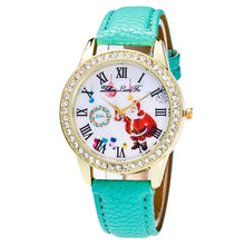 8 Colors Santa ClauWomen Ladies Luxury Diamond Leather Quartz Wrist Dress Watch Montre femme Clock Gift J4U66