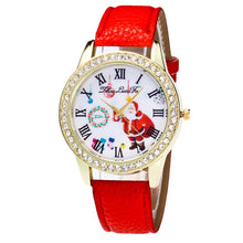 8 Colors Santa ClauWomen Ladies Luxury Diamond Leather Quartz Wrist Dress Watch Montre femme Clock Gift J4U66