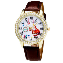 8 Colors Santa ClauWomen Ladies Luxury Diamond Leather Quartz Wrist Dress Watch Montre femme Clock Gift J4U66
