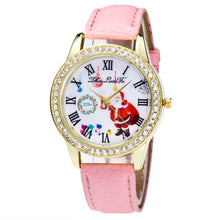 8 Colors Santa ClauWomen Ladies Luxury Diamond Leather Quartz Wrist Dress Watch Montre femme Clock Gift J4U66