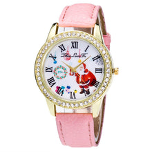 8 Colors Santa ClauWomen Ladies Luxury Diamond Leather Quartz Wrist Dress Watch Montre femme Clock Gift J4U66