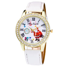 8 Colors Santa ClauWomen Ladies Luxury Diamond Leather Quartz Wrist Dress Watch Montre femme Clock Gift J4U66