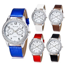 Brand Watch Women Ladies Luxury Diamond Leather Quartz Wrist Dress Watch Montre femme ClockRelojes mujer J4U66