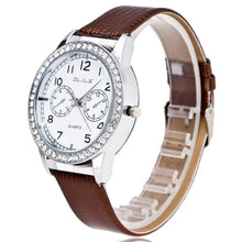 Brand Watch Women Ladies Luxury Diamond Leather Quartz Wrist Dress Watch Montre femme ClockRelojes mujer J4U66