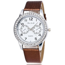 Brand Watch Women Ladies Luxury Diamond Leather Quartz Wrist Dress Watch Montre femme ClockRelojes mujer J4U66