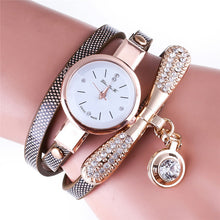 Fashion Girls Ladies Women's Watches Faux Leather Rhinestone Analog Bracelet Quartz Wrist Watches relogio feminino J4U66