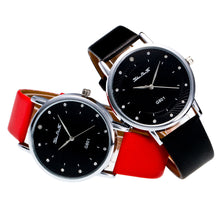Fashion Luxury Women Men Analog Quartz Watch Leather Band Rhinestone Wrist Watch Wristwatches Clock Gift J4U66
