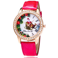 Fashion Women MenElk Analog Quartz Watch Leather Band Rhinestone Wrist Watch s HoursGift J4U66