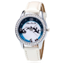 Fashion Women MenElk Analog Quartz Watch Leather Band Rhinestone Wrist Watch s HoursGift J4U66
