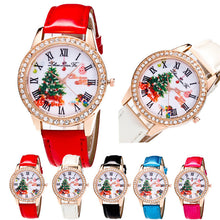 Merry Women Luxury Diamond Leather Quartz Wrist Dress Watch Montre femme Clock Tree Gifts J4U66