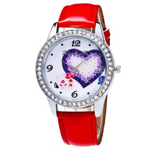 Snowmen Big Heart Women Luxury Diamond Leather Quartz Wrist Dress Watch Montre femme Clock Lovers' Watch Gifts J4U66