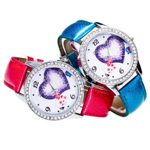 Snowmen Big Heart Women Luxury Diamond Leather Quartz Wrist Dress Watch Montre femme Clock Lovers' Watch Gifts J4U66