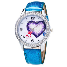 Snowmen Big Heart Women Luxury Diamond Leather Quartz Wrist Dress Watch Montre femme Clock Lovers' Watch Gifts J4U66