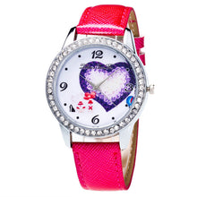 Snowmen Big Heart Women Luxury Diamond Leather Quartz Wrist Dress Watch Montre femme Clock Lovers' Watch Gifts J4U66