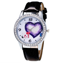 Snowmen Big Heart Women Luxury Diamond Leather Quartz Wrist Dress Watch Montre femme Clock Lovers' Watch Gifts J4U66