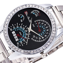 Luxury Military Stainless Steel Diamond Dial Sport QuartzClock Business Wristwatch Relogio Masculino J4U66