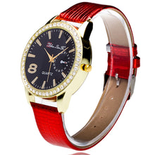 Luxury Candy ColorAndLeather Strap Diamond Watch Business Wristwatch watch ladies Relogio Masculino J4U66