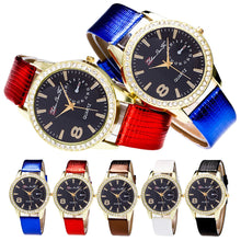 Luxury Candy ColorAndLeather Strap Diamond Watch Business Wristwatch watch ladies Relogio Masculino J4U66