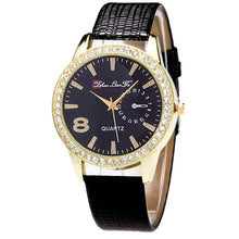 Luxury Candy ColorAndLeather Strap Diamond Watch Business Wristwatch watch ladies Relogio Masculino J4U66