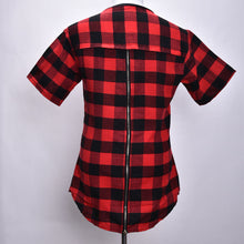 Zipper Men t shirt men extended Swag Hip Hop T-Shirt Casual cotton Plaid Shirts Star Hiphop Streetwear Top Tees Men  J4U66