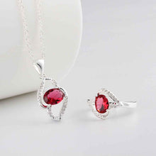 silver jewelry set insets  shape necklace ring jewellery fsps001 J4U66
