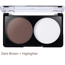 Professional 2 Color Bronzer Highlighter Powder Palette Grooming Trimming Powder Make Up Cosmetic Face Contour Grooming J4U66