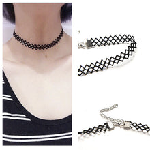 charm Korean Style Neckband Black Lace Collar Short Choker Necklace and BraceletsWomen's jewelry J4U66