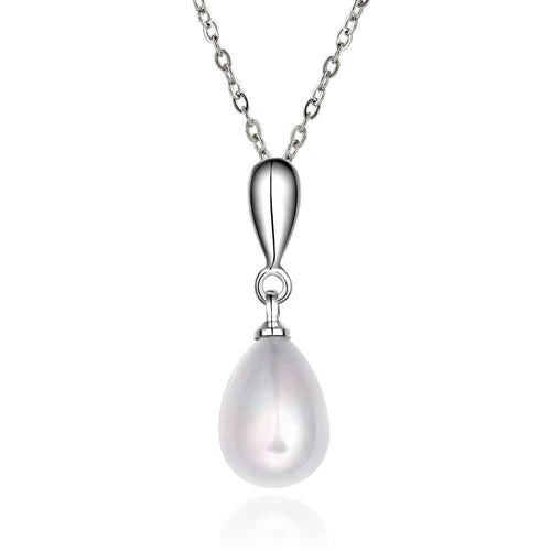 bijoux women necklaces simulated pearl beads zircon woi pendant necklacen 04 J4U66