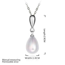 bijoux women necklaces simulated pearl beads zircon woi pendant necklacen 04 J4U66