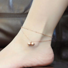 double-fringed bell anklets Foot Decorative Chain Charm Jewelry Gift For Lady J4U66