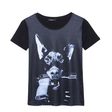 t shirt women gun&dog printed t-shirt short sleeve plus size rock punk tees woman tops J4U66