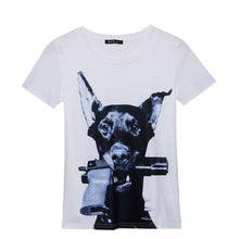 t shirt women gun&dog printed t-shirt short sleeve plus size rock punk tees woman tops J4U66