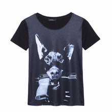 t shirt women gun&dog printed t-shirt short sleeve plus size rock punk tees woman tops J4U66