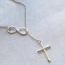 trade jewelry/figures 8 extreme simplicity luck cross pendant necklace for women chain J4U66