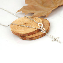 trade jewelry/figures 8 extreme simplicity luck cross pendant necklace for women chain J4U66
