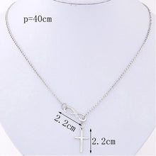 trade jewelry/figures 8 extreme simplicity luck cross pendant necklace for women chain J4U66