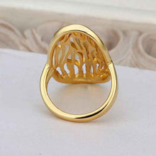 floating charms 18k gold plated ring peanut aneis jewellery  52 J4U66