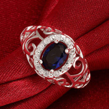 floating charms silver rings for men inlaid stone hollow aliancas love fspr002 J4U66