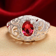 floating charms silver rings for men inlaid stone hollow aliancas love fspr002 J4U66