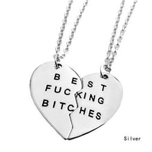 for Women Chic Best Bitches Best Friend Forever 2 Piece Break Heart Pendant Necklace Good Gifts J4U66