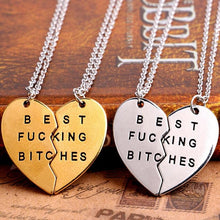 for Women Chic Best Bitches Best Friend Forever 2 Piece Break Heart Pendant Necklace Good Gifts J4U66